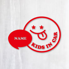 画像をギャラリービューアに読み込む, KIDS IN CAR キッズ イン カー|カッティングステッカー 名入れOK 超防水・防滴 UVカット 屋外使用可 /C013