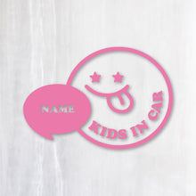 画像をギャラリービューアに読み込む, KIDS IN CAR キッズ イン カー|カッティングステッカー 名入れOK 超防水・防滴 UVカット 屋外使用可 /C013