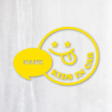 画像をギャラリービューアに読み込む, KIDS IN CAR キッズ イン カー|カッティングステッカー 名入れOK 超防水・防滴 UVカット 屋外使用可 /C013