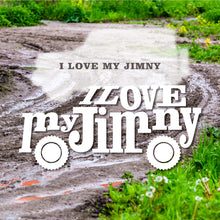 画像をギャラリービューアに読み込む, アイ ラブ マイ ジムニー カッティングステッカー《I Love My Jimny》(超防水・防滴 UVカット 屋外使用可 /C115)