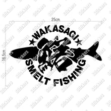 画像をギャラリービューアに読み込む, WAKASAGI SMELT FISHING ワカサギ釣り|カッティングステッカー 超防水・防滴 UVカット 屋外使用可 /C031