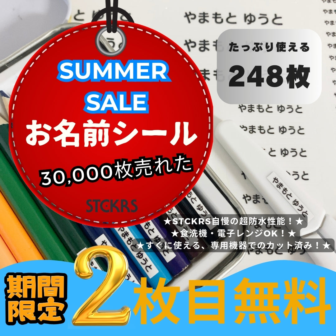 カット済み☆4種から選ぼ♪お名前シール［光沢・防水・タグ・アイロン］バス/