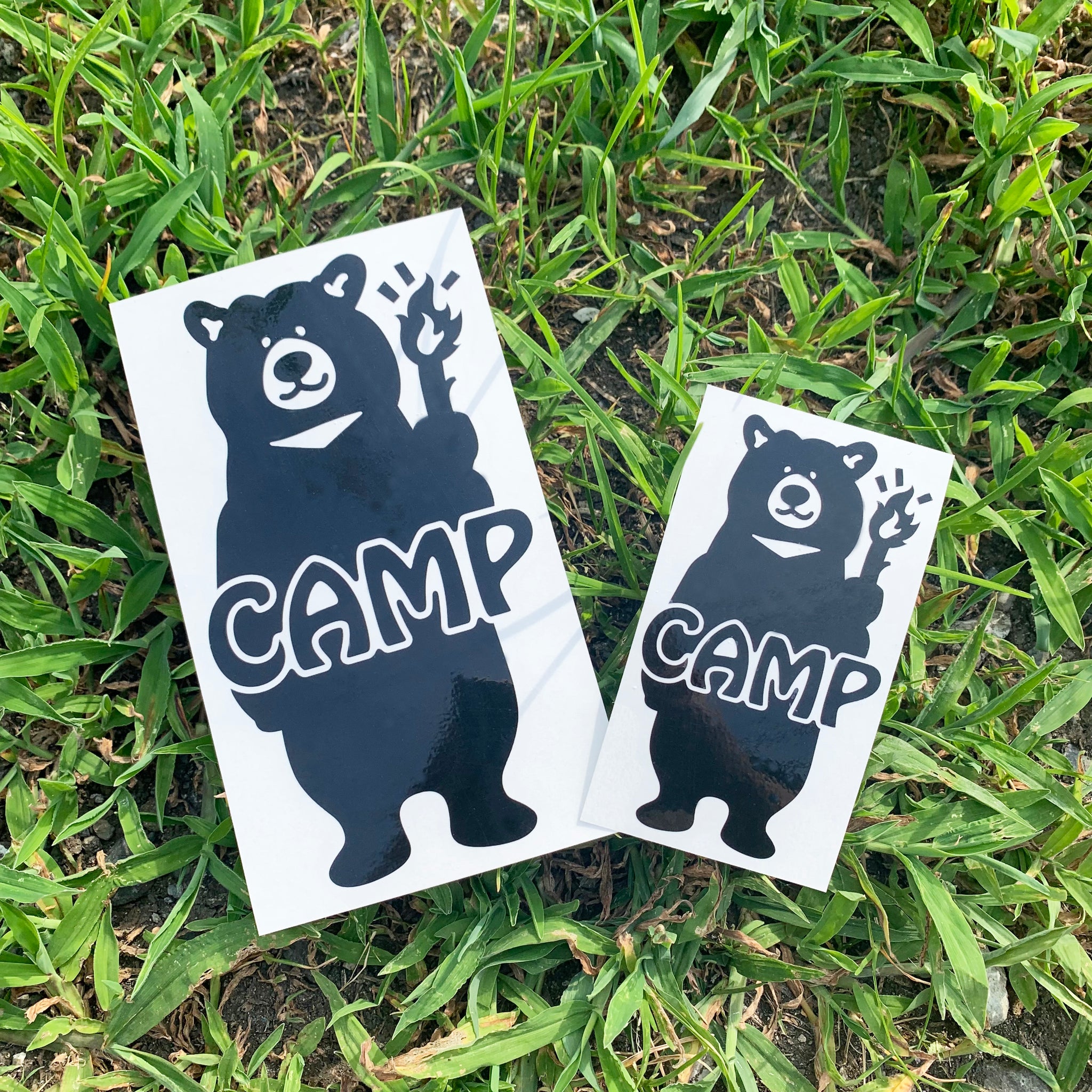 くまCAMP カッティングステッカー（超防水・防滴 UVカット 屋外使用可