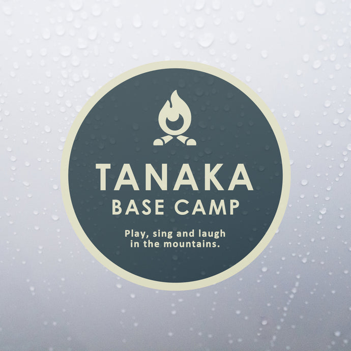 キャンプアイコン ベースキャンプ シールステッカー《Camp Icon Base Camp》（名入れOK 防水・防滴 UVカット 屋外使用可 /S012）