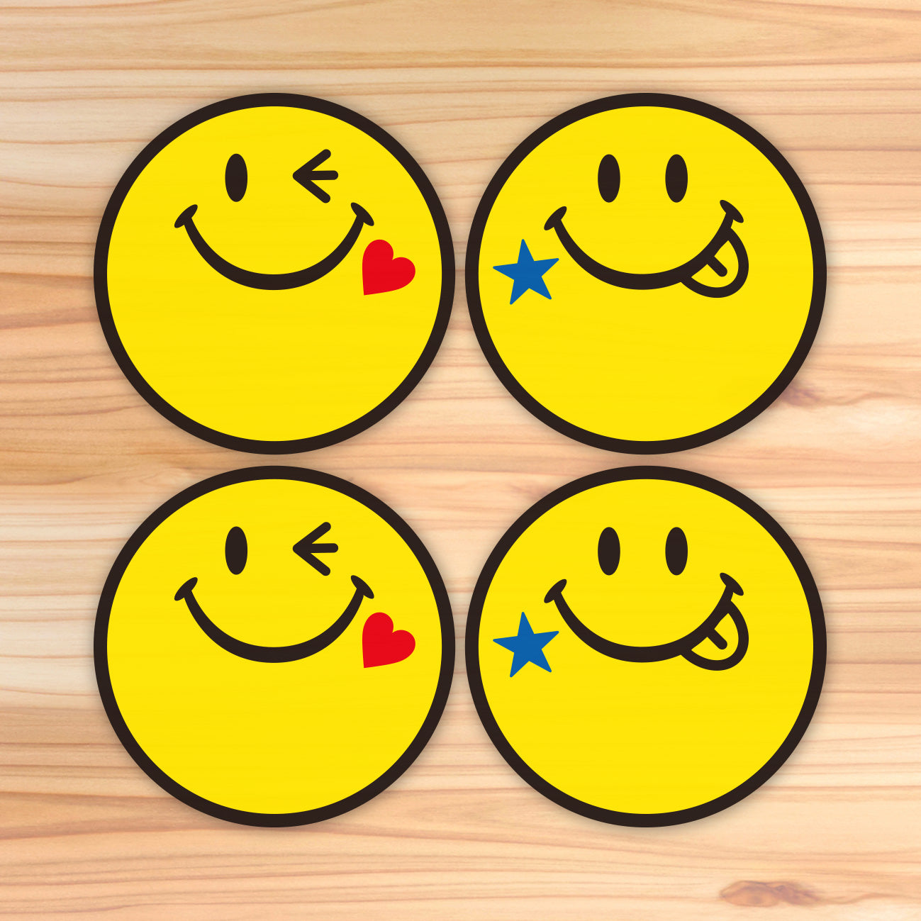 スマイルマーク シールステッカー《SMILEY FACE》（超防水・防滴 UV 