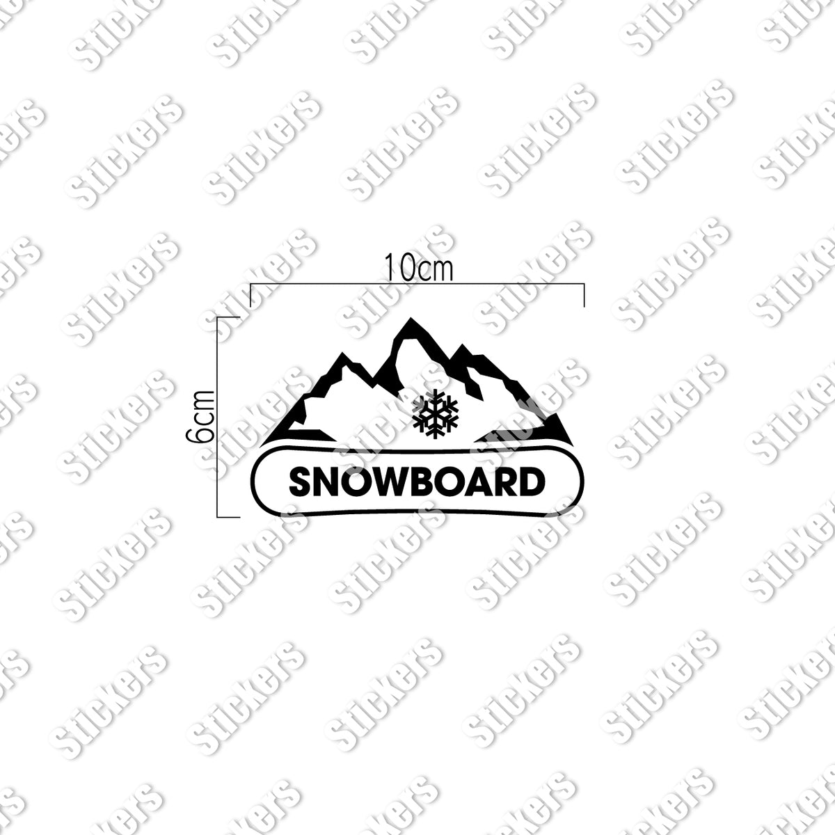 マウンテン スノーボード《Mountain Snowboard》カッティングステッカー