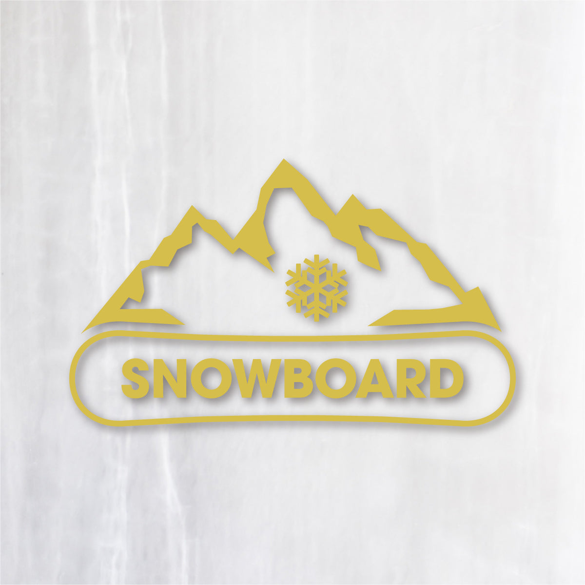 マウンテン スノーボード《Mountain Snowboard》カッティングステッカー キャメル