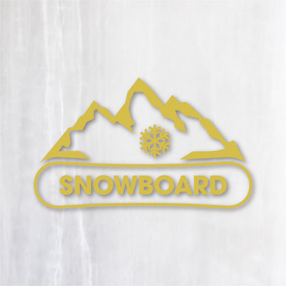 マウンテン スノーボード《Mountain Snowboard》カッティングステッカー キャメル