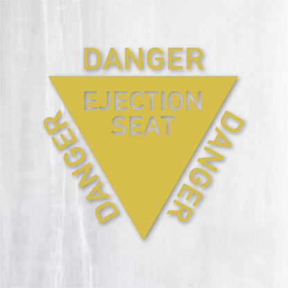 射出座席マーク《EJECTION SEAT》カッティングステッカー キャメル