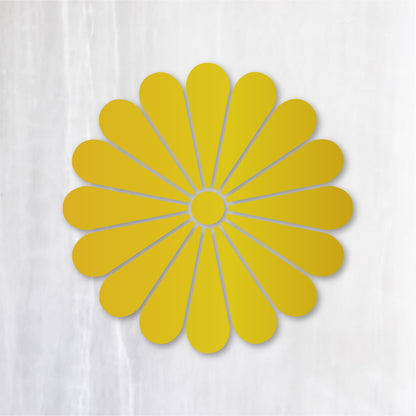 菊花紋章 カッティングステッカー ゴールド