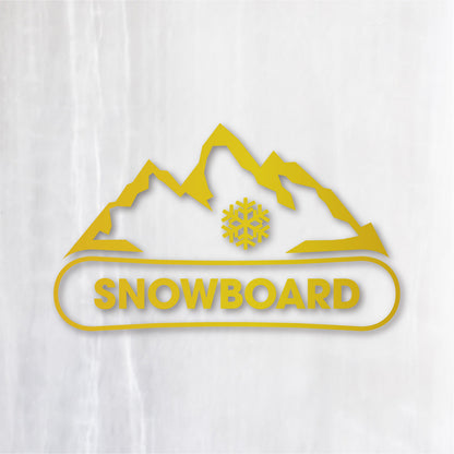マウンテン スノーボード《Mountain Snowboard》カッティングステッカー ゴールド