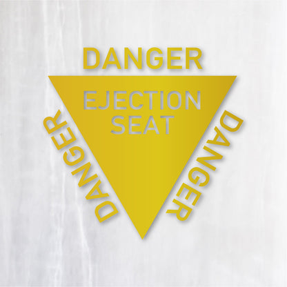 射出座席マーク《EJECTION SEAT》カッティングステッカー ゴールド