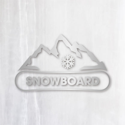マウンテン スノーボード《Mountain Snowboard》カッティングステッカー シルバー