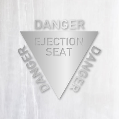 射出座席マーク《EJECTION SEAT》カッティングステッカー シルバー