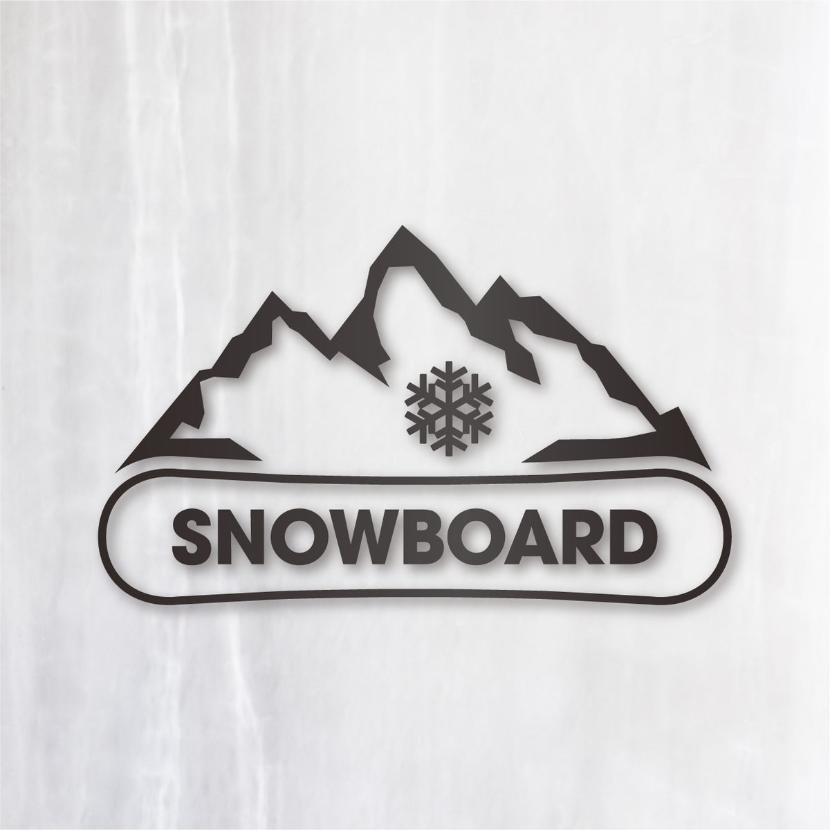 マウンテン スノーボード《Mountain Snowboard》カッティングステッカー ガンメタリック