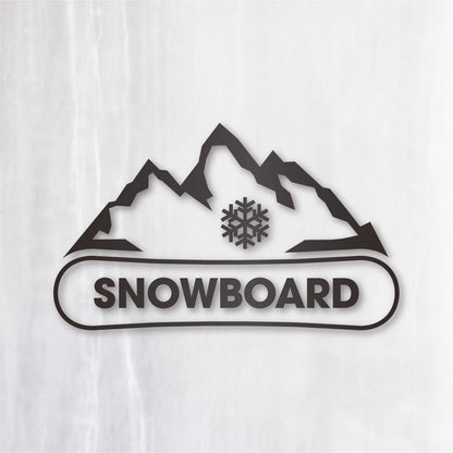 マウンテン スノーボード《Mountain Snowboard》カッティングステッカー ガンメタリック