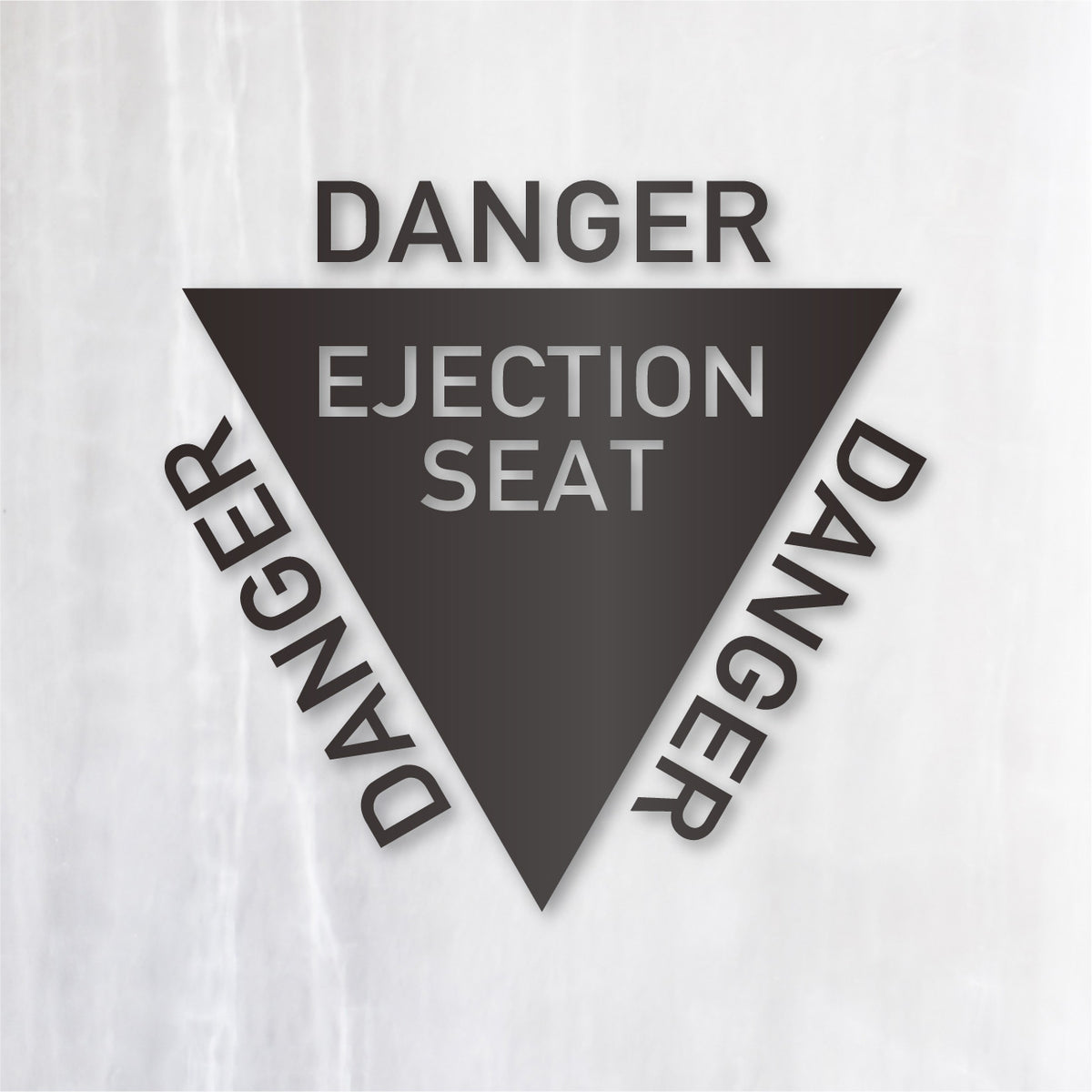 射出座席マーク《EJECTION SEAT》カッティングステッカー ガンメタリック