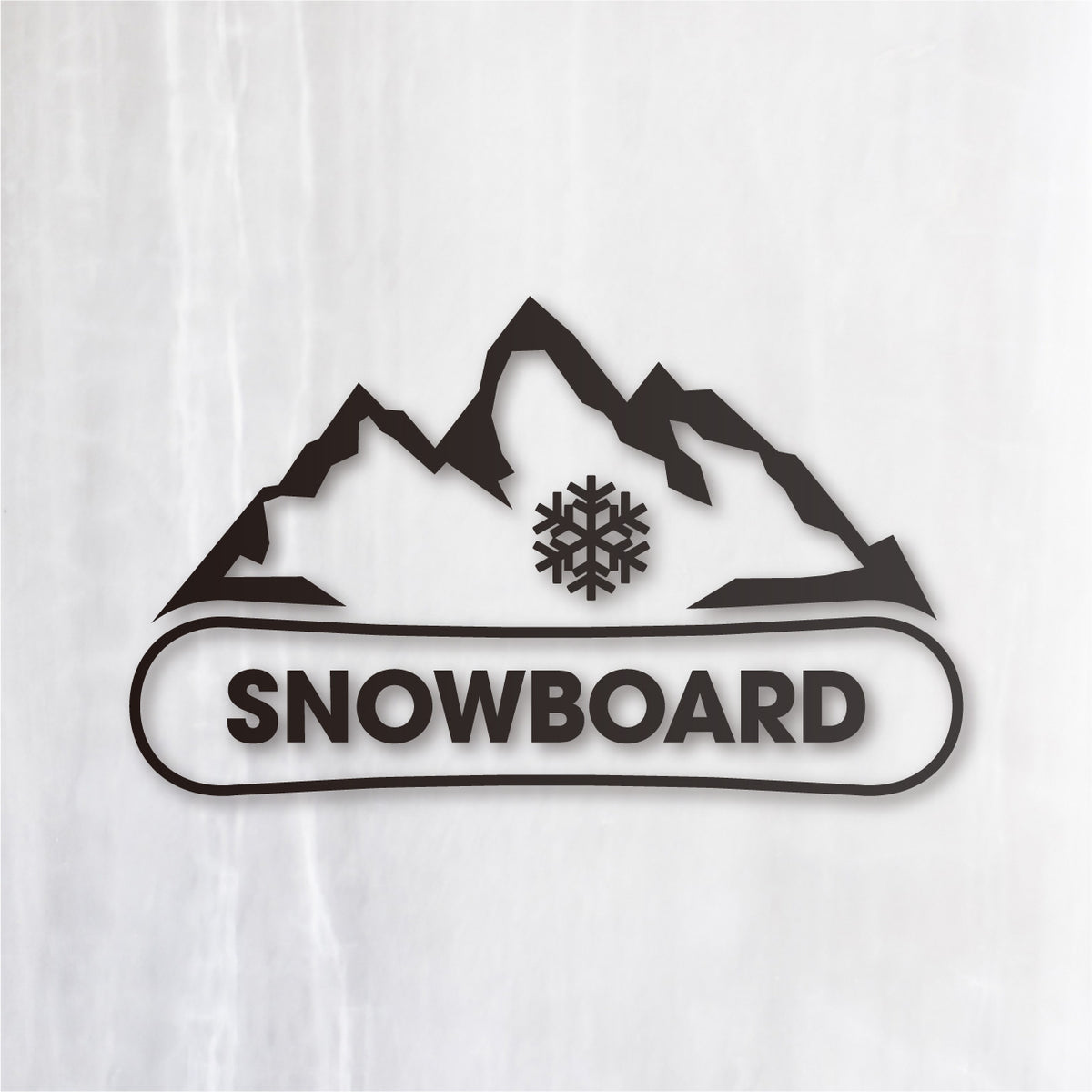 マウンテン スノーボード《Mountain Snowboard》カッティングステッカー つや消しブラック