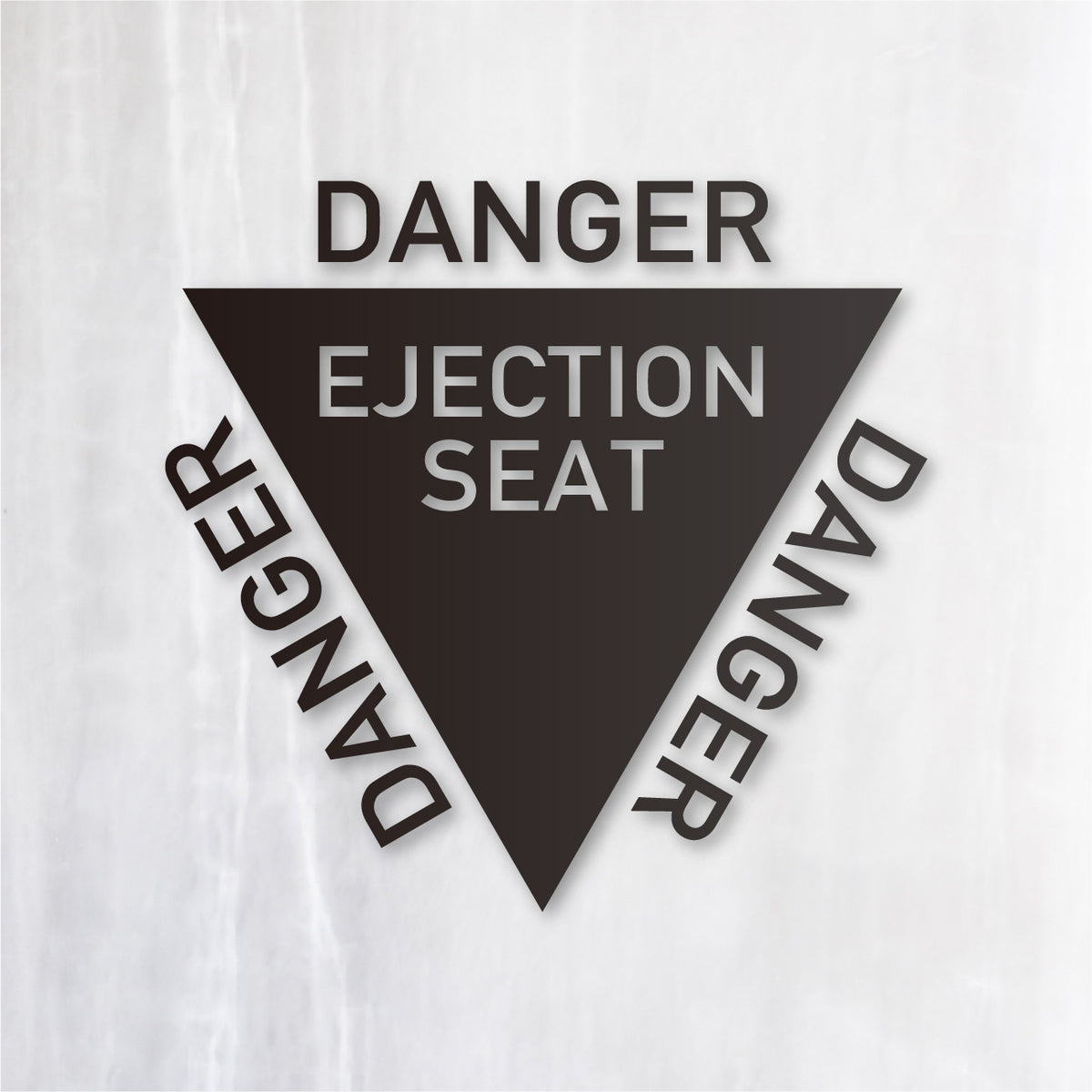射出座席マーク《EJECTION SEAT》カッティングステッカー つや消しブラック