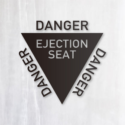 射出座席マーク《EJECTION SEAT》カッティングステッカー つや消しブラック