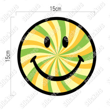 画像をギャラリービューアに読み込む, サイケデリックスマイル シールステッカー《Psychedelic Smiley Face》（超防水・防滴 UVカット 屋外使用可 /S222）

