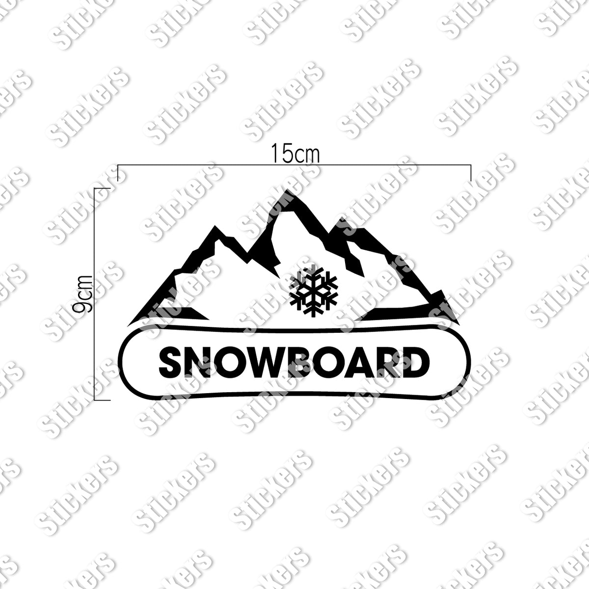 マウンテン スノーボード《Mountain Snowboard》カッティングステッカー