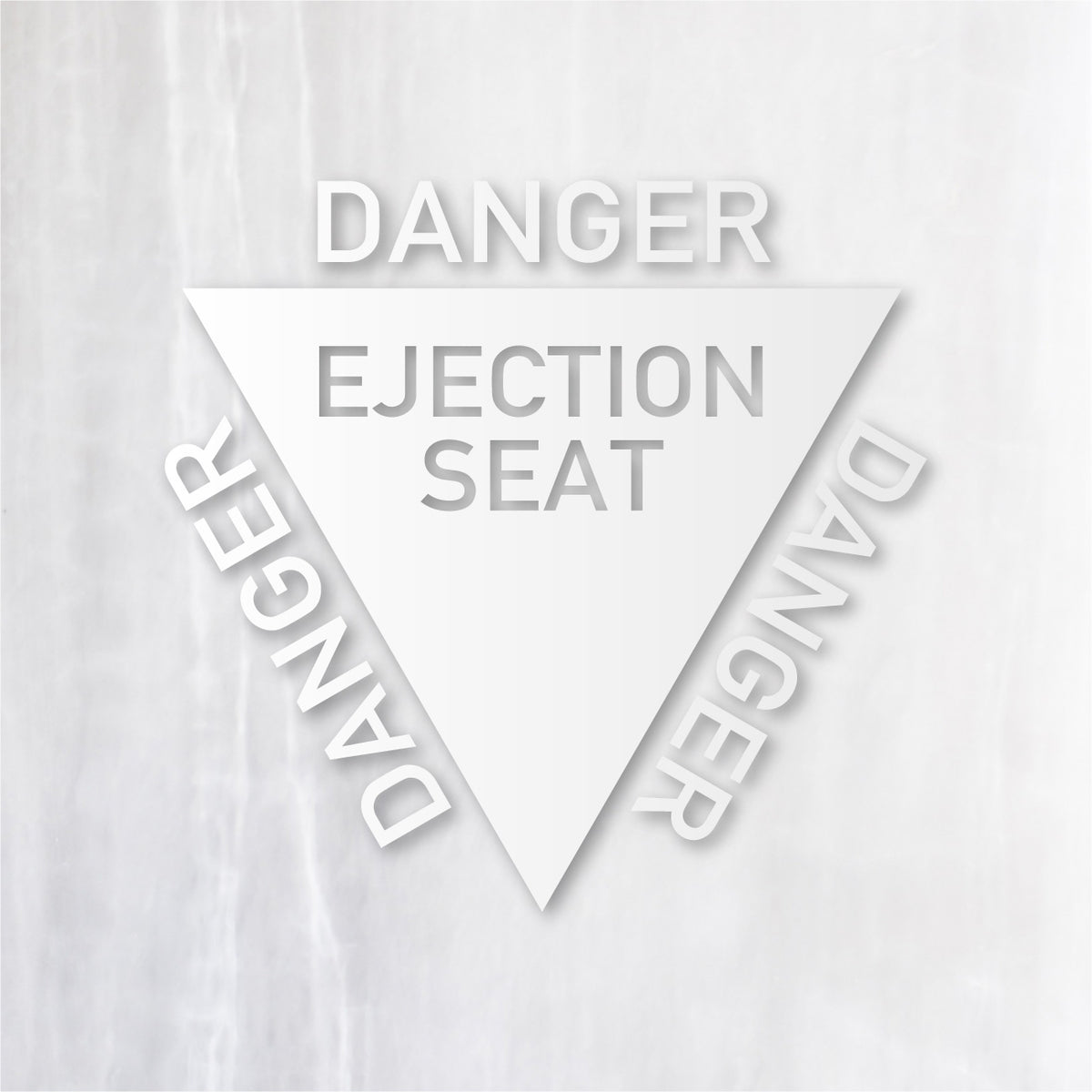 射出座席マーク《EJECTION SEAT》カッティングステッカー つや消しホワイト