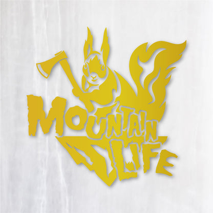 マウンテンライフ《Mountain Life Squirrel》カッティングステッカー ゴールド