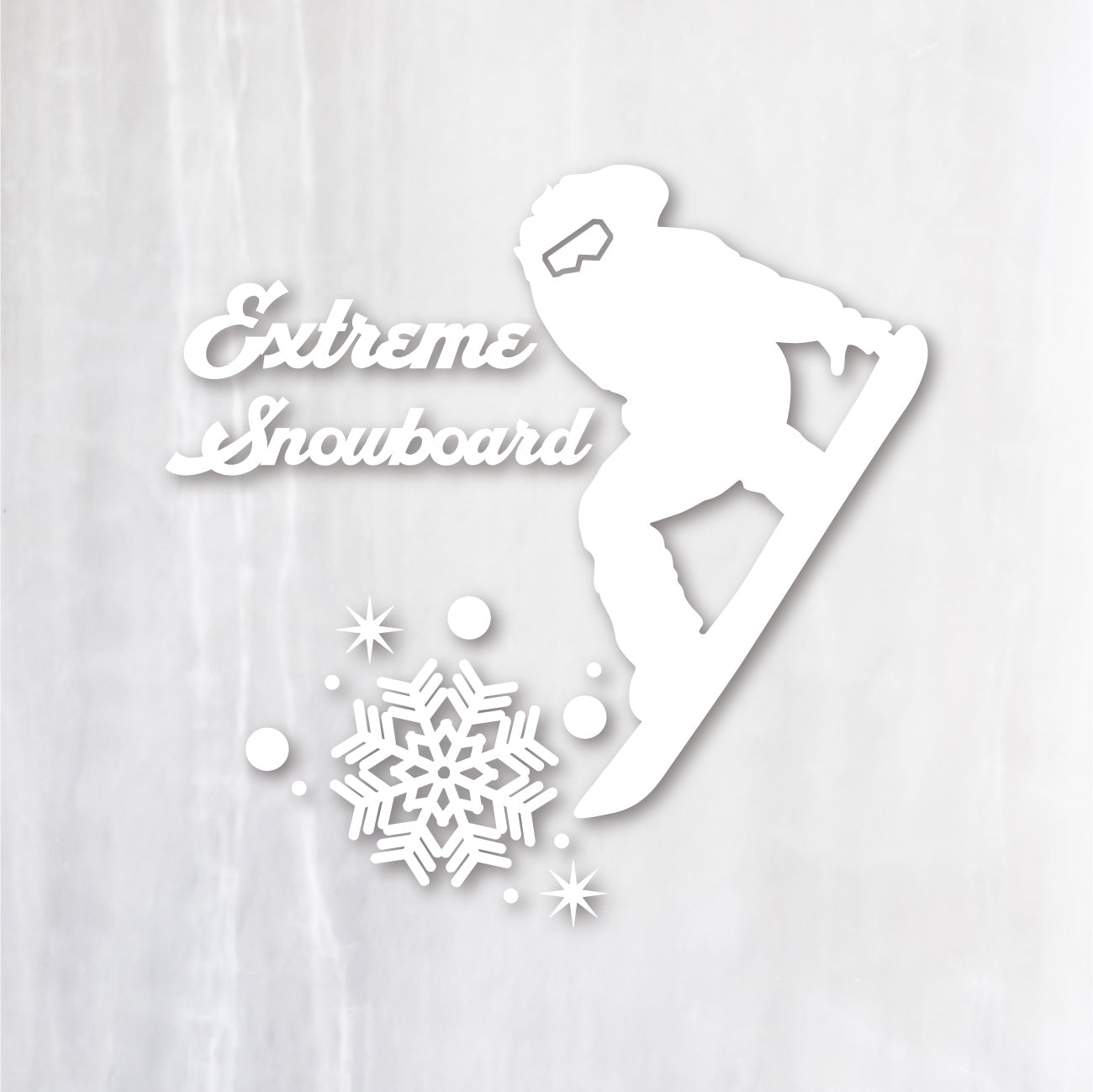 エクストリームスノーボード カッティングステッカー《Extreme Snowboard》（超防水・防滴 UVカット 屋外使用可 /C106）