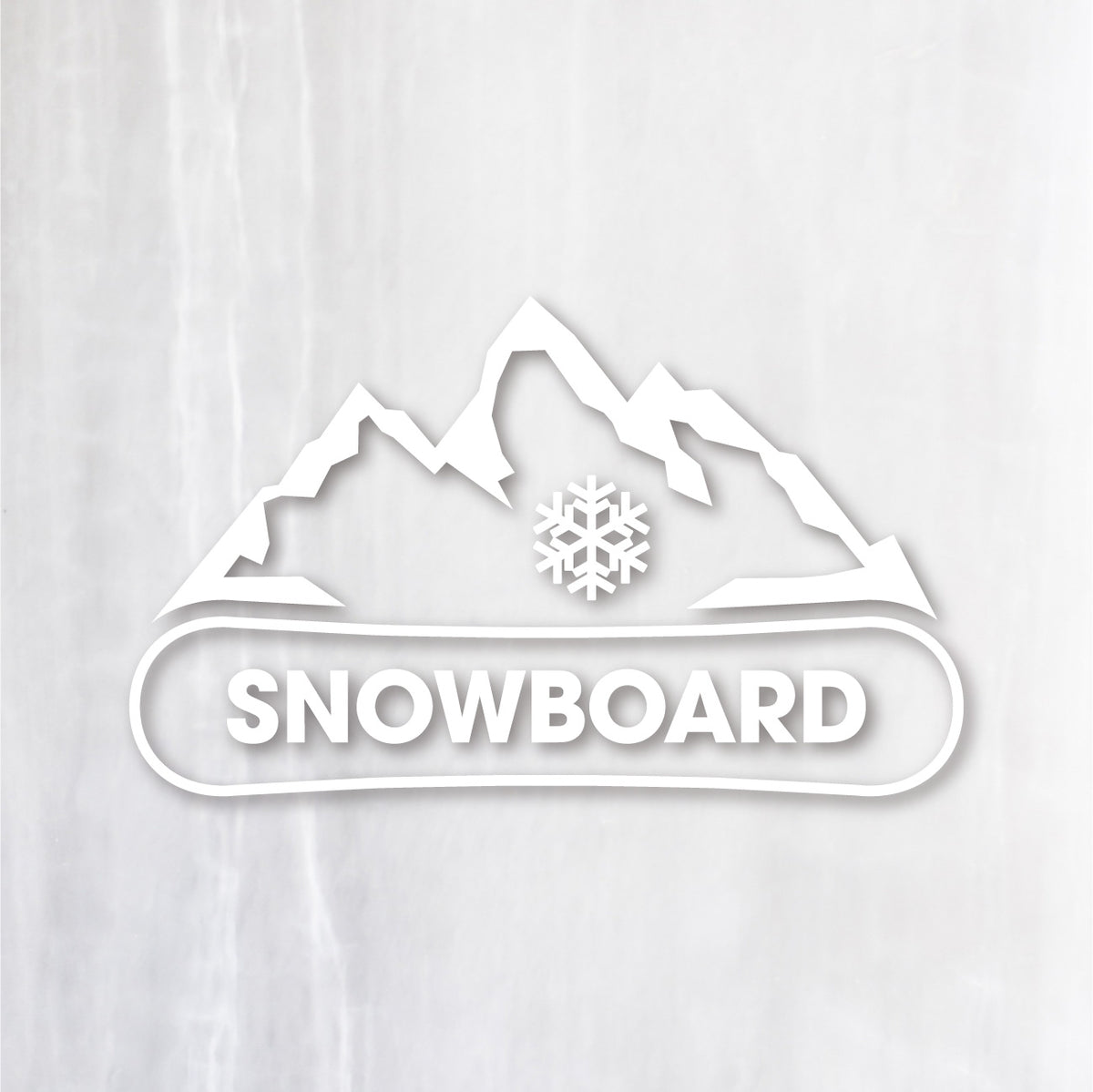 マウンテン スノーボード《Mountain Snowboard》カッティングステッカー ホワイト