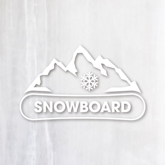 マウンテン スノーボード カッティングステッカー《Mountain Snowboard》（超防水・防滴 UVカット 屋外使用可 /C107）
