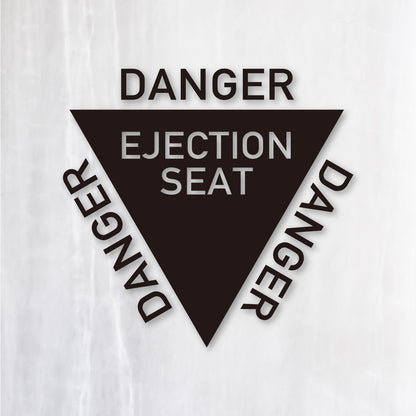 射出座席マーク《EJECTION SEAT》カッティングステッカー ブラック