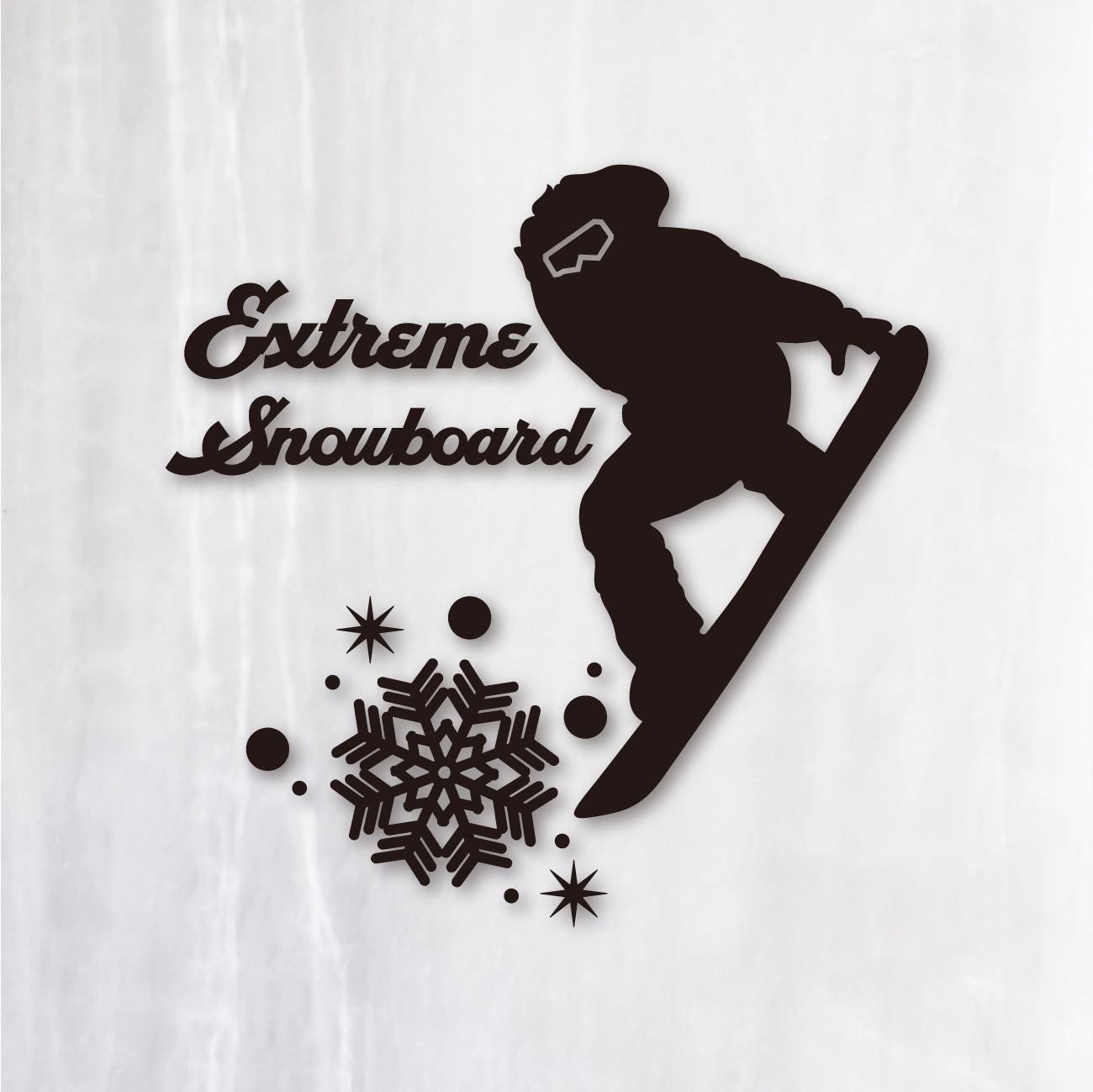 エクストリームスノーボード カッティングステッカー《Extreme Snowboard》（超防水・防滴 UVカット 屋外使用可 /C106） –  STCKRS