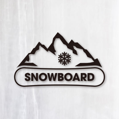 マウンテン スノーボード《Mountain Snowboard》カッティングステッカー ブラック