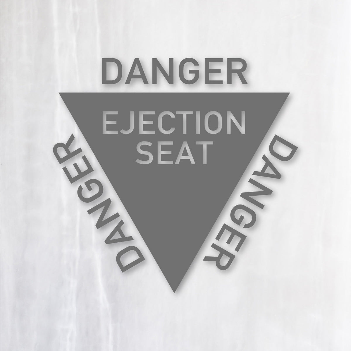 射出座席マーク《EJECTION SEAT》カッティングステッカー グレー