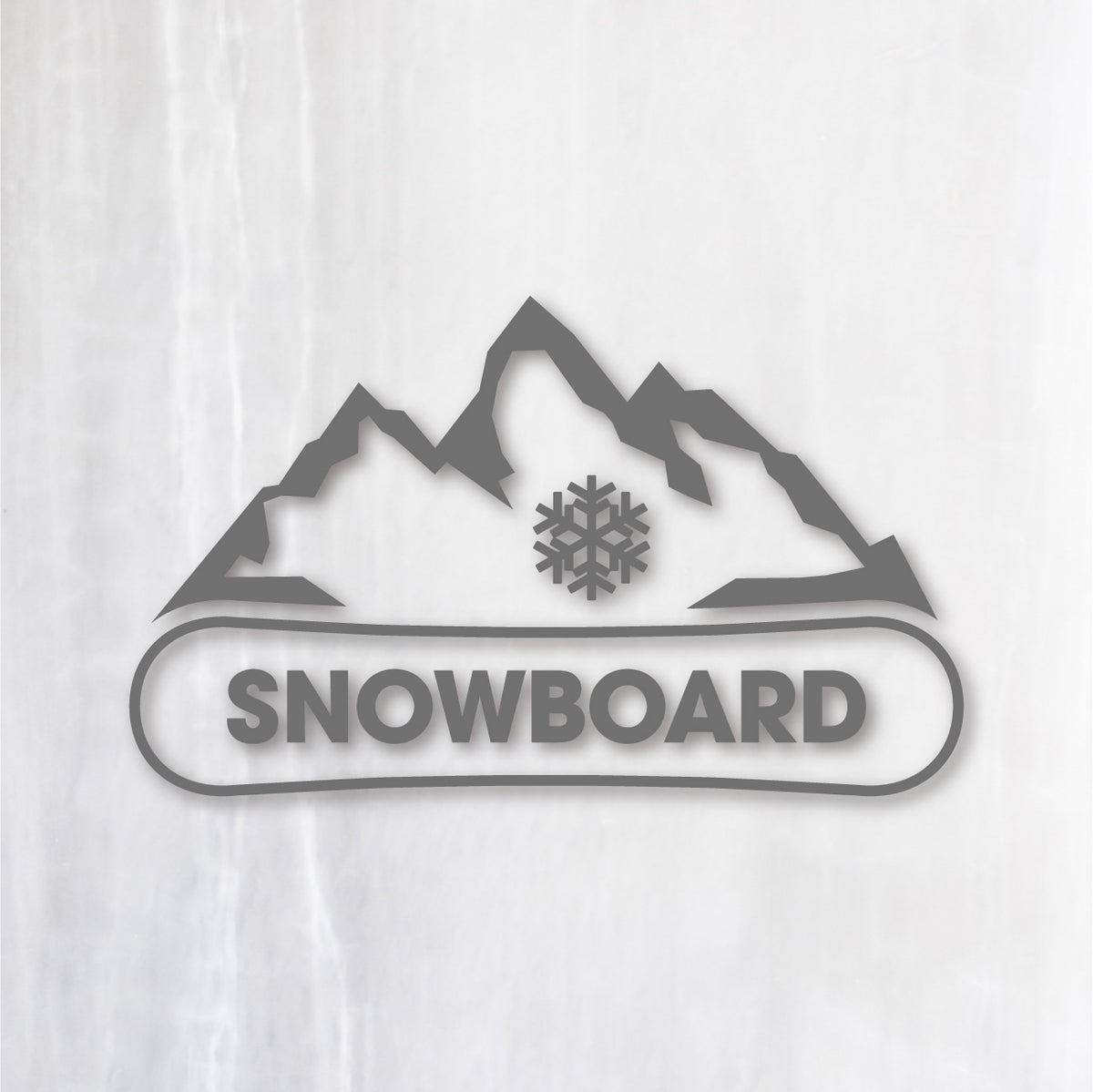 マウンテン スノーボード《Mountain Snowboard》カッティングステッカー グレー