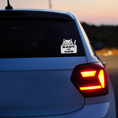 ベビーインカー にゃんこ《BABY in CAR CAT》カッティングステッカー