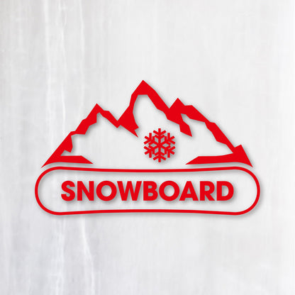 マウンテン スノーボード《Mountain Snowboard》カッティングステッカー レッド