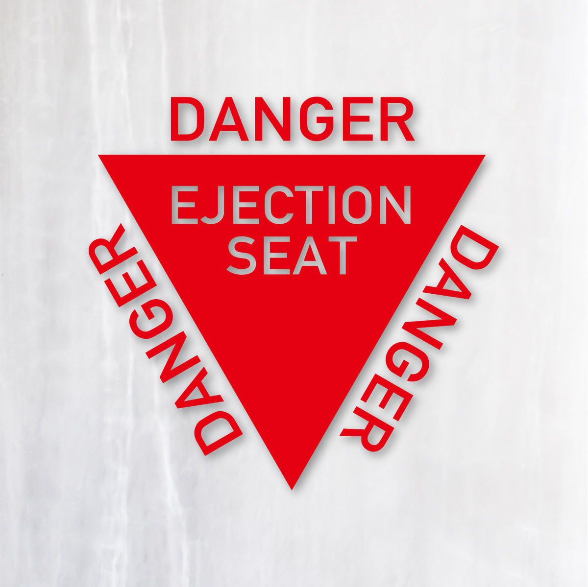 射出座席マーク《EJECTION SEAT》カッティングステッカー レッド
