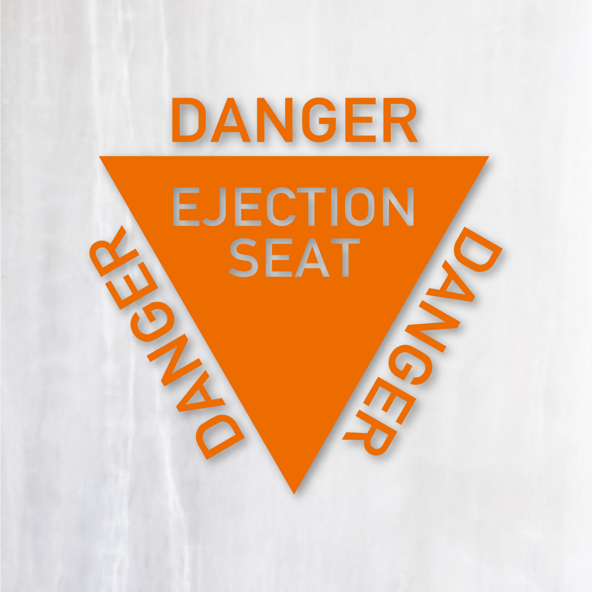射出座席マーク《EJECTION SEAT》カッティングステッカー オレンジ