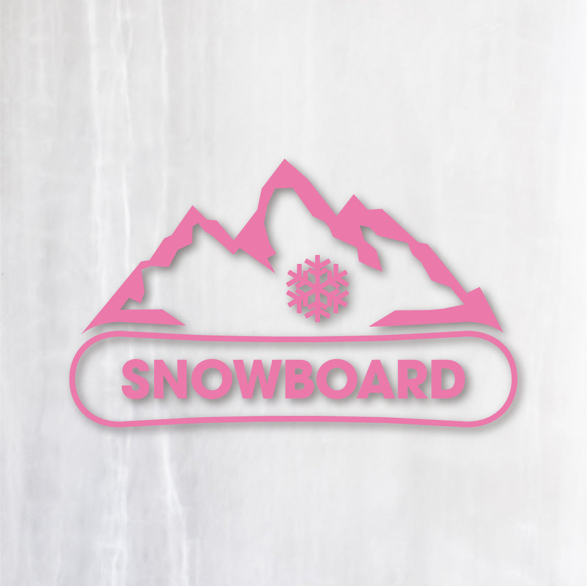 マウンテン スノーボード《Mountain Snowboard》カッティングステッカー ピンク