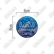 画像をギャラリービューアに読み込む, オーバーナイト キャンプ シールステッカー《Overnight Camp》（超防水・防滴 UVカット 屋外使用可 /S159）
