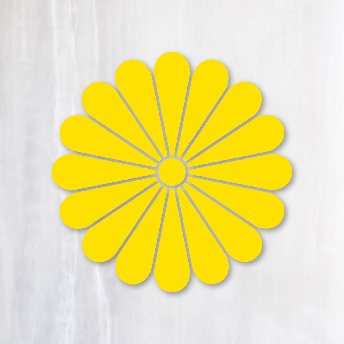 菊花紋章 カッティングステッカー イエロー