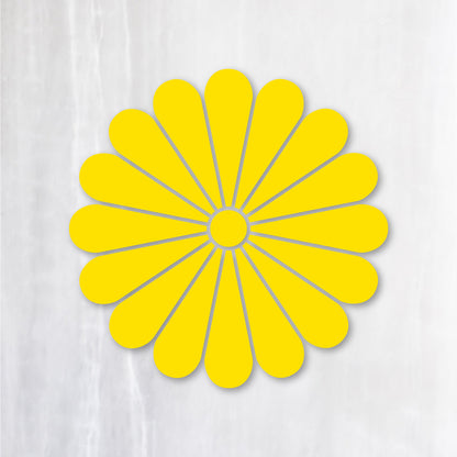 菊花紋章 カッティングステッカー イエロー