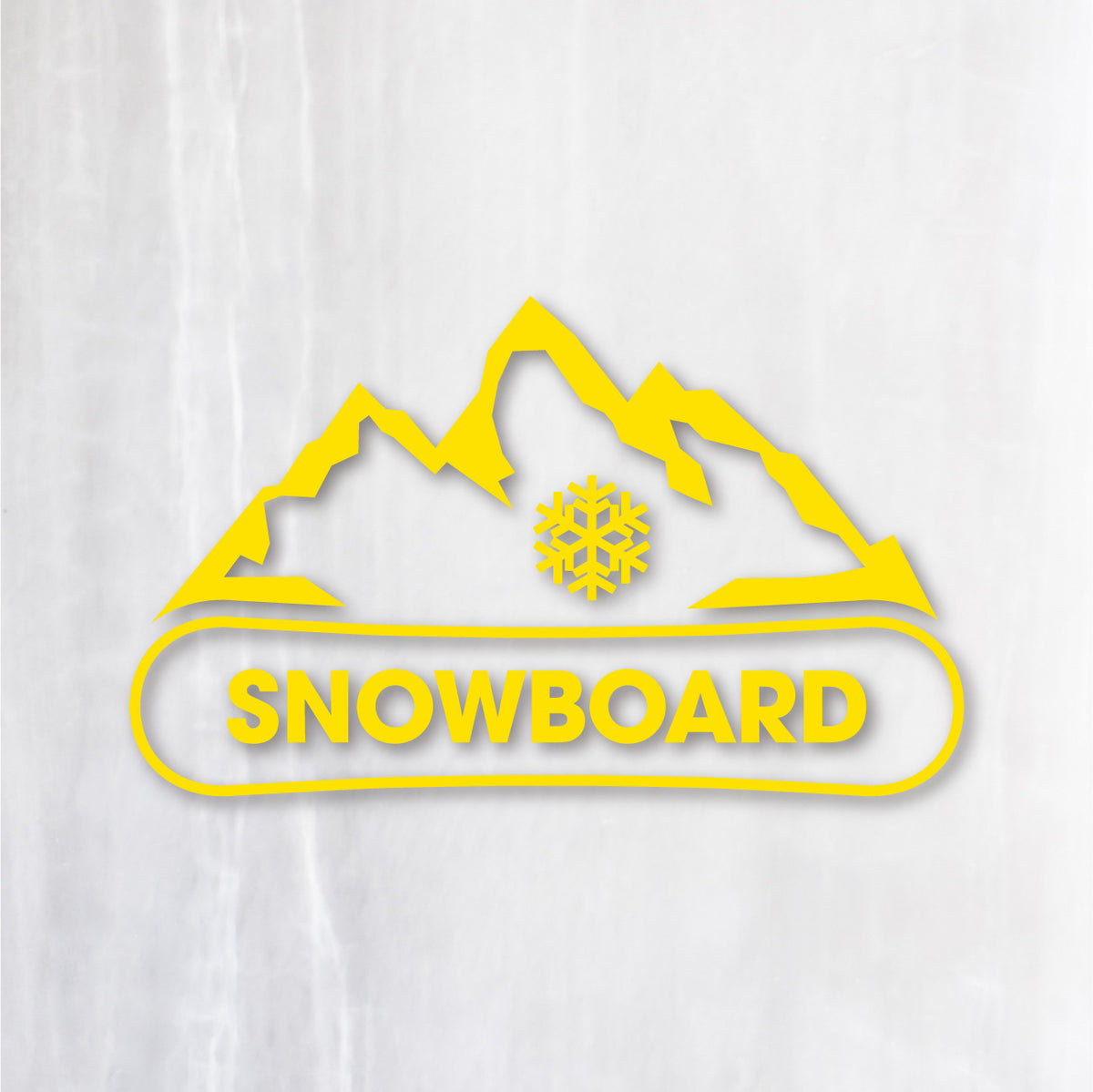 マウンテン スノーボード《Mountain Snowboard》カッティングステッカー イエロー