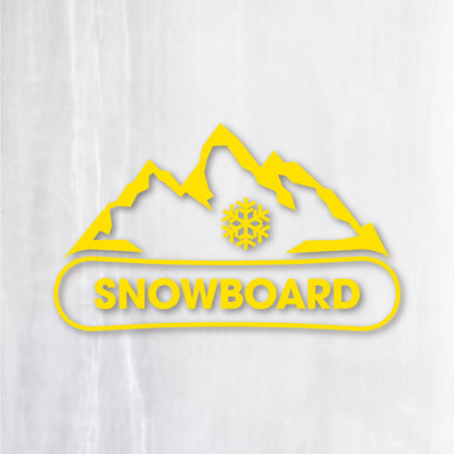 マウンテン スノーボード《Mountain Snowboard》カッティングステッカー イエロー