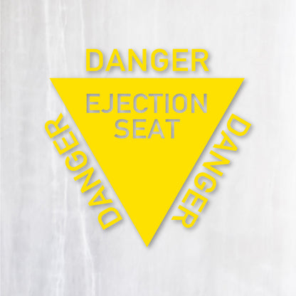 射出座席マーク《EJECTION SEAT》カッティングステッカー イエロー