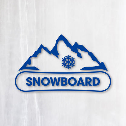 マウンテン スノーボード《Mountain Snowboard》カッティングステッカー ブルー