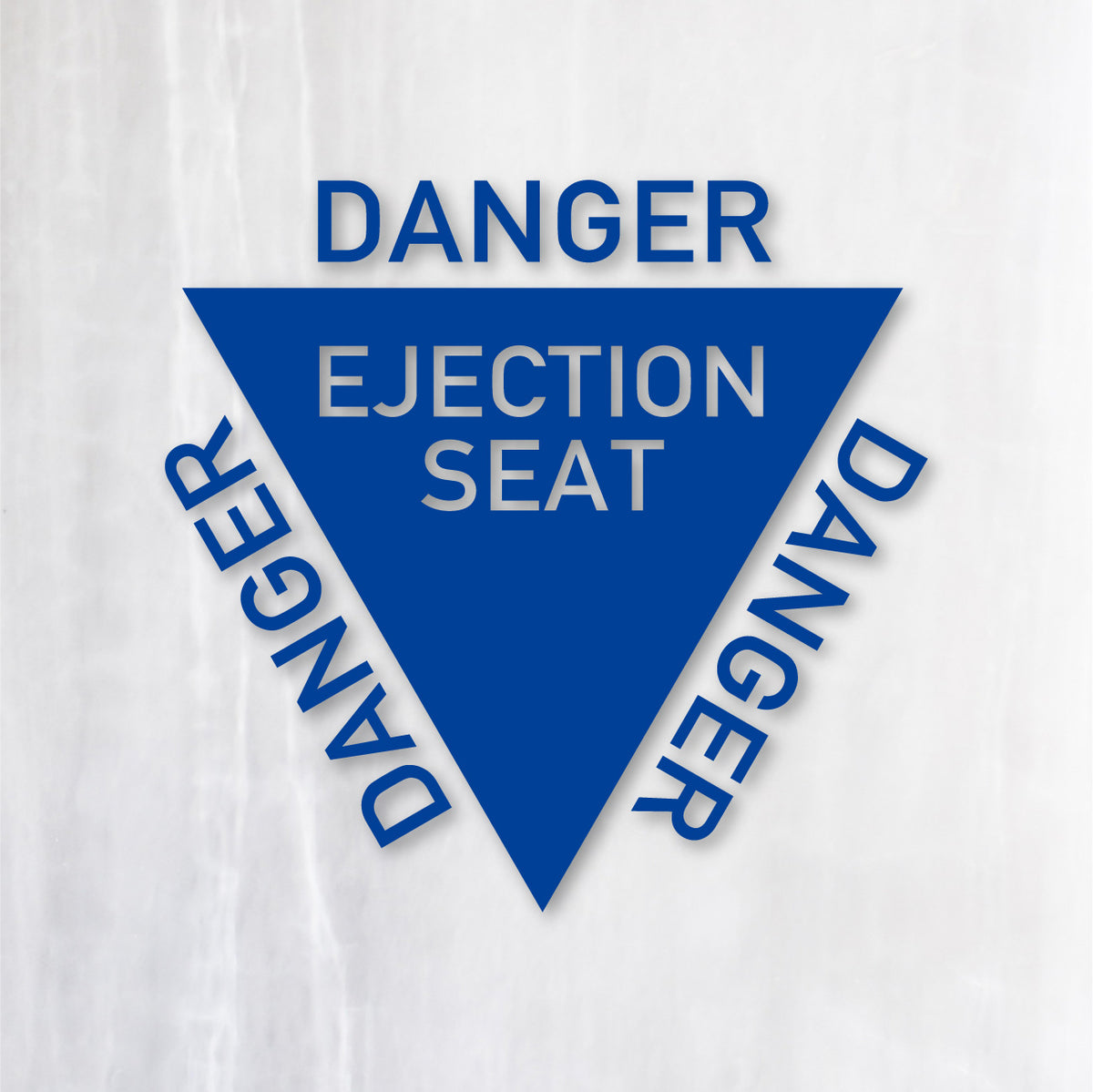 射出座席マーク《EJECTION SEAT》カッティングステッカー ブルー
