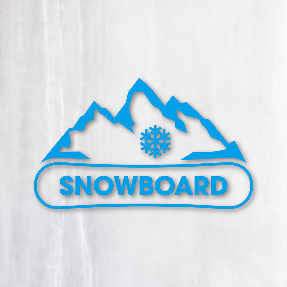 マウンテン スノーボード《Mountain Snowboard》カッティングステッカー シアンブルー